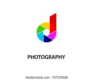 Letter D Creative Photography logo template design