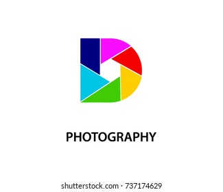 Letter D Creative Photography logo template design