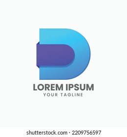letter D creative template logo