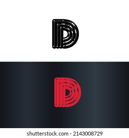 Letter D Creative Unique Modern Vector Logo Design