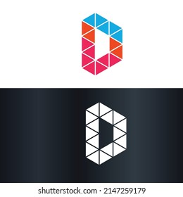 Letter D Creative Unique Modern Vector Logo Design