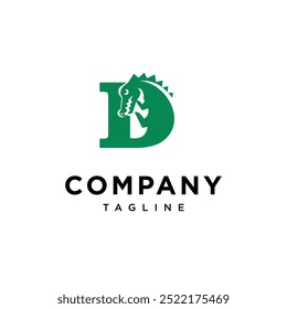Letter D Crocodile logo icon vector