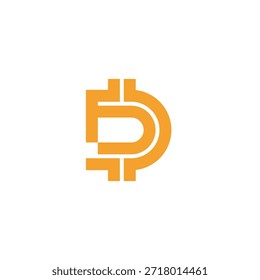 Letra D Logotipo de moeda criptográfica 