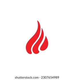 letter d curves flame simple abstract logo vector 