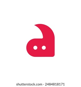 letter d cute fun kid symbol logo vector 