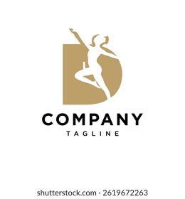 Letter D Dance Logo Icon Vector