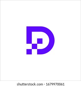 letter d data logo vector