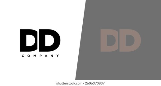 Letter D and D, DD logo design template. Minimal monogram initial based logotype.