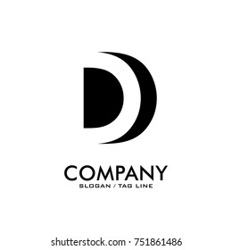 letter D, DD logo design vector