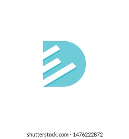 Letter D or DE logo