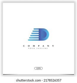 letter d delivery logo premium elegant template vector eps 10