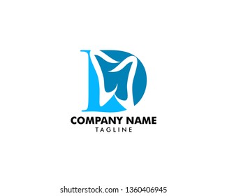 Letter D Dental Logo Design Template