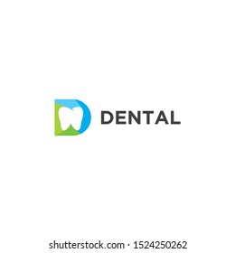 letter D dental logo simple