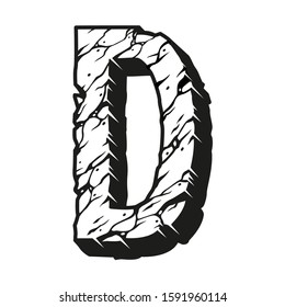 Letter D Desert Design Vintage Template Stock Vector (Royalty Free ...