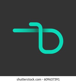 Letter D design and elegant typographic. unique and simple design