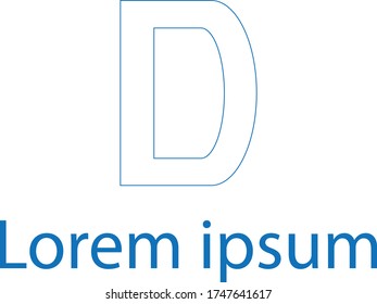 Material vectorial del logotipo de diseño de letra d