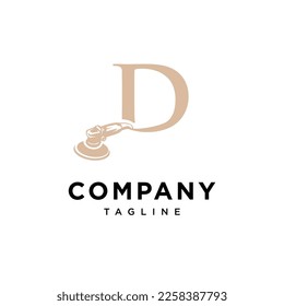 Letter D Detailing car motorcycle icon logo vector template