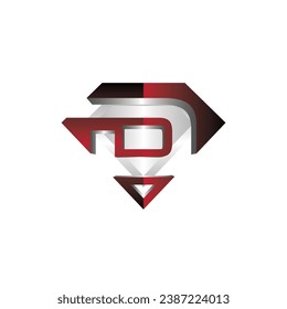 letter D diamond logo elegant design, diamond icon template, suitable for your company