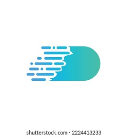 La plantilla de diseño de logotipo digital de la carta D es lujosa y elegante, con un juego de ilustraciones