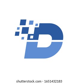 Letter D Digital Mosaic Logo