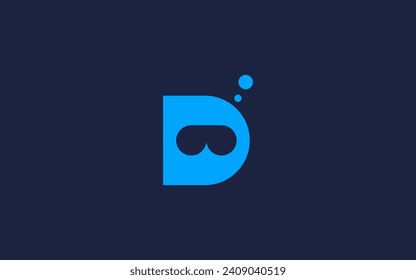 letter d with diver logo icon design vector design template inspiration