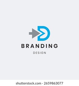Letter "D" and 'DJ' logo design template