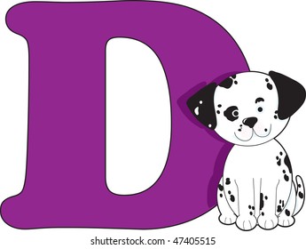 Letter D with a Dog