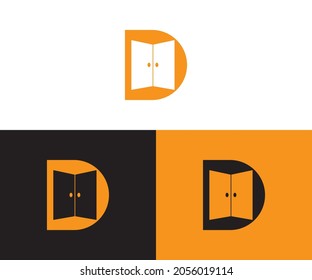 Letter D, Door Logo Design For Real Estate Company