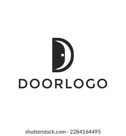 letter d door logo design