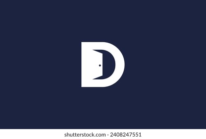 letter d with door logo icon design vector design template inspiration