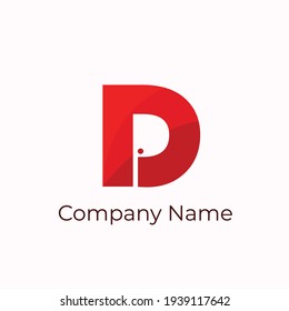 letter D with door silhoette logo. red door logo. D logo