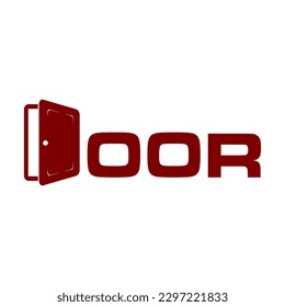 Letter D for door vector logo