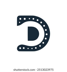 letter D dot logo vector illustration template design