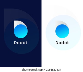 letra d con plantilla de diseño de logotipo moderno de punto