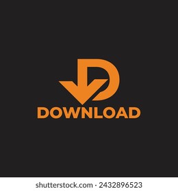 letra d flecha abajo descargar símbolo icono vector 
