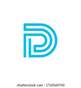 Letter D Dp Pd Logo Icon Stock Vector (Royalty Free) 1710569743 ...