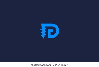 Buchstabe D mit Bohrlogo Symbol Design Vektorgrafik Design Vorlage Inspiration