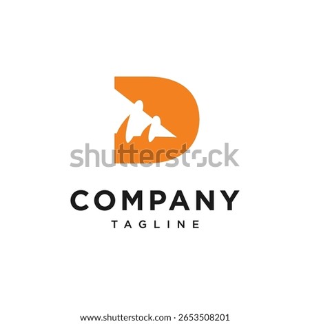 Letter D Drill Logo Icon Vector