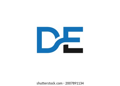 Letter D and E logo vector template
