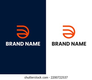 Design-Vorlage für Buchstaben d und e mit modernem Logo