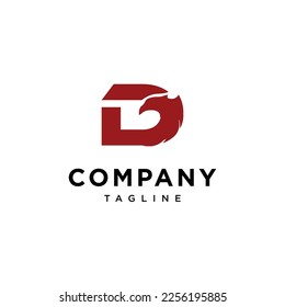 Letter D and Eagle patriot logo vector template