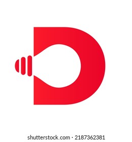 Letter D Electric Logo Combine Electric Stock Vector (royalty Free 