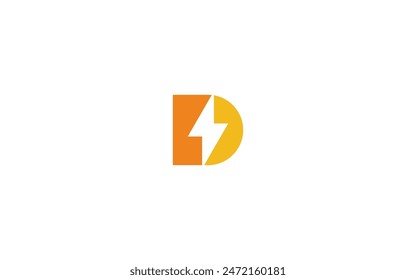 letra d con Plantilla de diseño de Ilustración vectorial de logotipo eléctrico