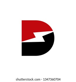 letter d energy logo vector