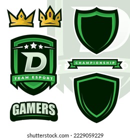 Letter D Esports Gamers Logo Template Creator for Gaming, Esport logo design element.
