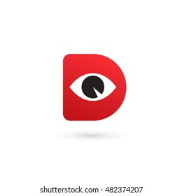Letter D eye logo icon design template elements