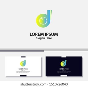Letter D with eye modern logo and icon. vector design template.EPS10