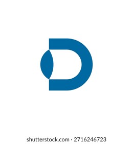 Letra D Olho ou Logotipo Óptico 