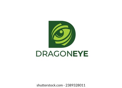 letter d eye vector template logo design