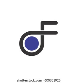 letter d and f logo. letter o and f logo design